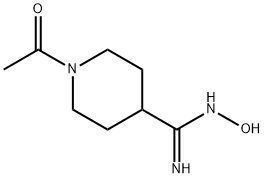 4-Piperidinecarboximidamide,  1-acetyl-N-hydroxy- Structure