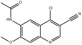 AcetaMide, N-(4-chloro-3-cyano-7-Methoxy-6-quinolinyl)- Struktur