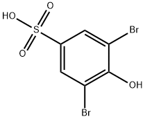 3,5-dibromo-4-hydroxybenzenesulphonic acid Struktur
