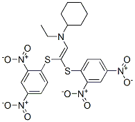 N-[2,2-Bis[(2,4-dinitrophenyl)thio]ethenyl]-N-ethylcyclohexanamine|