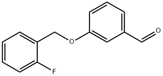 3-[(2-フルオロベンジル)オキシ]ベンズアルデヒド 化学構造式
