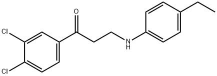 1-(3,4-DICHLOROPHENYL)-3-(4-ETHYLANILINO)-1-PROPANONE Struktur