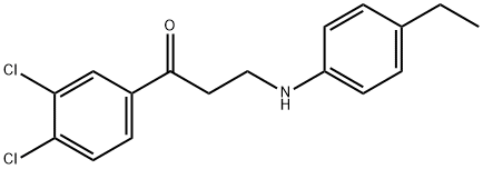 1-(3,4-DICHLOROPHENYL)-3-(4-ETHYLANILINO)-1-PROPANONE Structure