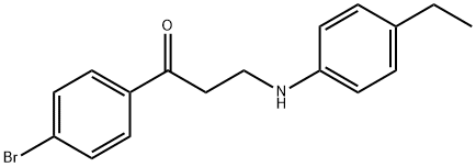 1-(4-溴苯基)-3-((4-乙基苯基)氨基)丙烷-1-酮, 423735-02-8, 结构式