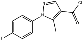 1-(4-氟苯基)-5-甲基-吡唑-4-羰酰氯, 423768-49-4, 结构式