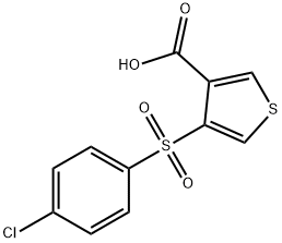 4-[(4-CHLOROPHENYL)SULFONYL]-3-THIOPHENECARBOXYLIC ACID Structure