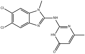 42388-62-5 2-[[5,6-Dichloro-1-methyl-2-benzimidazolyl]amino]-6-methyl-4-pyrimidin ol