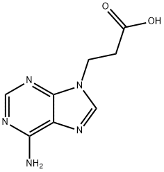 6-アミノ-9H-プリン-9-プロピオン酸 化学構造式