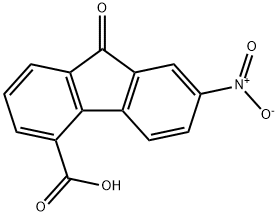 7-ニトロ-9-オキソ-9H-フルオレン-4-カルボン酸 化学構造式
