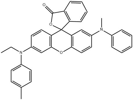 6'-[乙基(4-甲基苯基)氨基]-2'-(甲基苯基氨基)-螺[异苯并呋喃-1(3H),9'-(9H)占吨]-3-酮 结构式