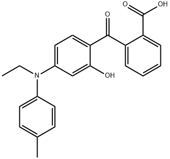 2-[4-[N-Ethyl-N-(p-tolyl)amino]salicyloyl]benzoic acid Struktur