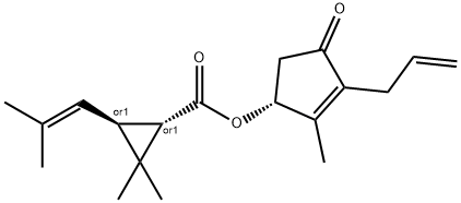 (2-methyl-4-oxo-3-prop-2-enyl-1-cyclopent-2-enyl) 2,2-dimethyl-3-(2-methylprop-1-enyl)cyclopropane-1-carboxylate,42534-61-2,结构式