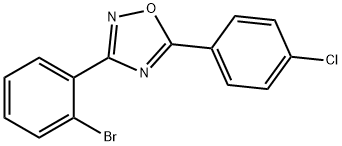 3-(2-ブロモフェニル)-5-(4-クロロフェニル)-1,2,4-オキサジアゾール 化学構造式