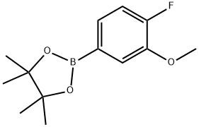 4-フルオロ-3-メトキシフェニルボロン酸ピナコールエステル 化学構造式