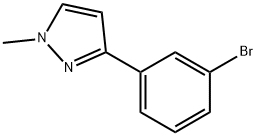 3-(3-Bromophenyl)-1-methyl-1H-pyrazole, 425379-68-6, 结构式