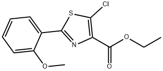 4-Thiazolecarboxylicacid,5-chloro-2-(2-methoxyphenyl)-,ethylester(9CI) Structure