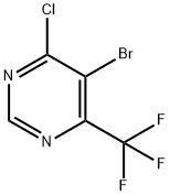 5-BROMO-4-CHLORO-6-TRIFLUOROMETHYLPYRIMIDINE Struktur