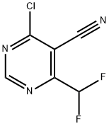 4-CHLORO-5-CYANO-6-DIFLUOROMETHYLPYRIMIDINE,425394-90-7,结构式