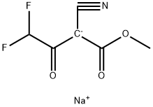 METHYL 2-CYANO-4,4-DIFLUORO-3-HYDROXY-CROTONATE SODIUM SALT 化学構造式