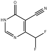 5-CYANO-6-DIFLUOROMETHYL-4-HYDROXYPYRIMIDINE 化学構造式