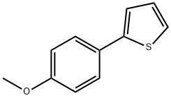 2-(4-メトキシフェニル)チオフェン 化学構造式