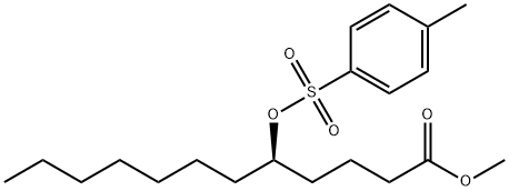 (R)-5-[[(4-メチルフェニル)スルホニル]オキシ]ドデカン酸メチル 化学構造式