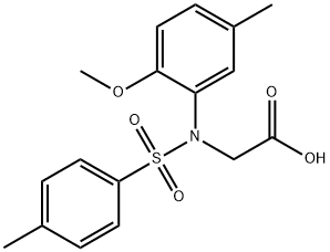 N-(2-methoxy-5-methylphenyl)-N-[(4-methylphenyl)sulfonyl]glycine Struktur