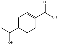 1-Cyclohexene-1-carboxylic acid, 4-(1-hydroxyethyl)- (9CI) Structure