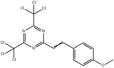 2-(4-Methoxystyryl)-4,6-bis(trichloromethyl)-1,3,5-triazine Structure
