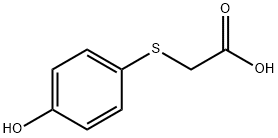 2-(4-Hydroxyphenyl)sulfanylacetic acid 化学構造式