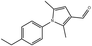 1-(4-エチルフェニル)-2,5-ジメチル-1H-ピロール-3-カルブアルデヒド 化学構造式