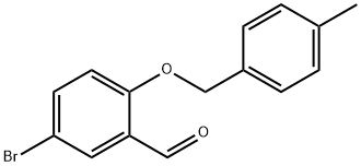 5-溴-2-[(4-甲苄基)氧基]苯甲醛 结构式