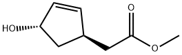METHYL [(1R,4S)-4-HYDROXYCYCLOPENT-2-EN-1-YL]ACETATE Struktur