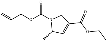 1H-Pyrrole-1,3-dicarboxylic  acid,2,5-dihydro-5-methyl-,3-ethyl  1-(2-propen-1-yl)  ester,(5S)- Structure