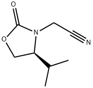 3-Oxazolidineacetonitrile,4-(1-methylethyl)-2-oxo-,(4S)-(9CI) Struktur