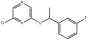 2-氯-6-[1-(3-氟苯基)乙氧基]吡嗪,426829-21-2,结构式