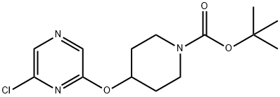 2-CHLORO-6-(4-N-BOC-PIPERIDINYLOXY)PYRAZINE Struktur