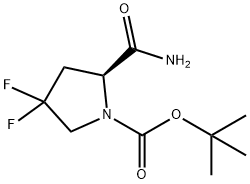 BOC-4,4-DIFLUORO-L-PROLINAMIDE 化学構造式