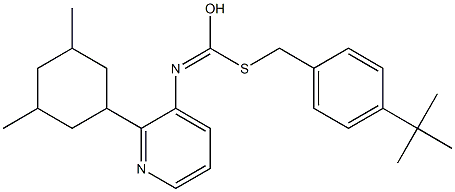 O-(3,5-Dimethylcyclohexyl) S-((4-(1,1-dimethylethyl)phenyl)methyl)-3-pyridinylcarbonimidodithioate|