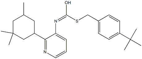 S-((4-(1,1-Dimethylethyl)phenyl)methyl) O-(3,3,5-trimethylcyclohexyl) 3-pyridinylcarbonimidothioate|