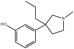 3-(1-メチル-3-プロピル-3-ピロリジニル)フェノール 化学構造式