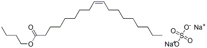 sodium butyl 9(or 10)-(sulphonatooxy)octadecanoate Structure