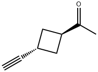 Ethanone, 1-(3-ethynylcyclobutyl)-, trans- (9CI) Structure