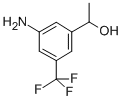 3-Amino-alpha-methyl-5-(trifluoromethyl)benzenemethanol 化学構造式