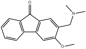 2-(Dimethylamino)methyl-3-methoxy-9H-fluoren-9-one,42839-76-9,结构式