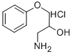 3-アミノ-1-フェノキシ-2-プロパノール塩酸塩 化学構造式