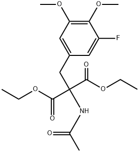 Diethyl 2-(acetylamino)-2-(3-fluoro-4,5-dimethoxybenzyl)malonate 结构式