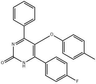 5-(4-Methylphenoxy)-4-phenyl-6-(4-fluorophenyl)-2(1H)-pyrimidinone Structure