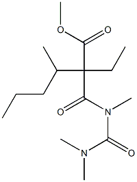 2-[[[(Dimethylamino)carbonyl](methyl)amino]carbonyl]-2-ethyl-3-methylhexanoic acid methyl ester|