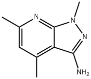 1,4,6-Trimethyl-1H-pyrazolo[3,4-b]pyridin-3-ylamine ,97% 化学構造式